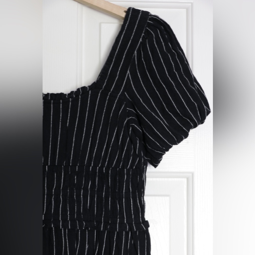 Nobody’s Child Black Pinstripe Midi Dress - Picture 6 of 12